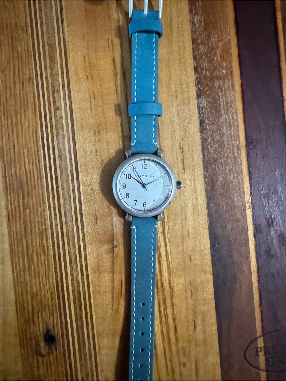 TOKYObay Women's Gray Leather Strap Watch with Silver Dial